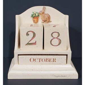 Hallmark Marjolein Bastin PERPETUAL BLOCK CALENDAR spring garden Easter bunny